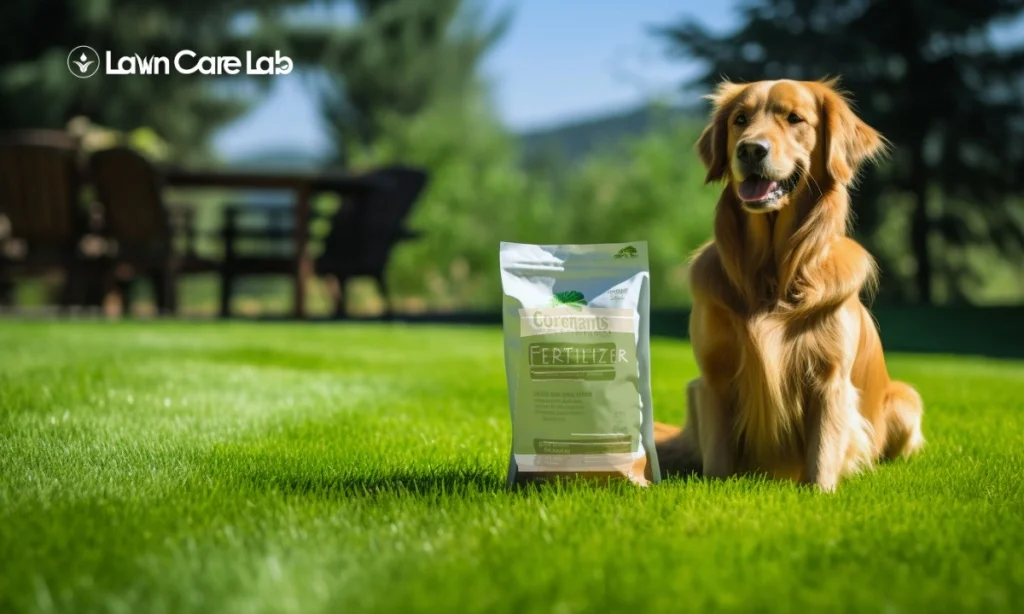 Showing a Dog with Friendly Lawn Fertilizers