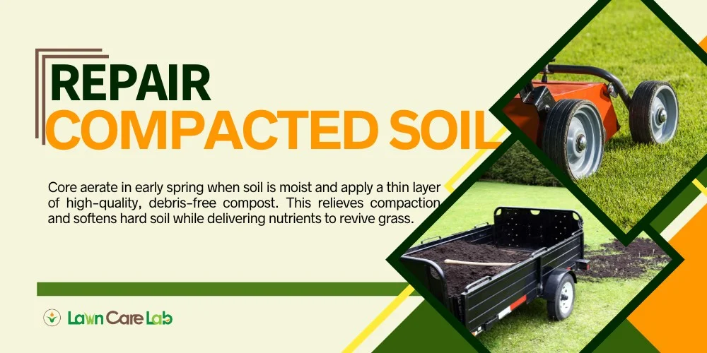 Repair Compacted Soil with Core Aerator and Compost Topdressing. 